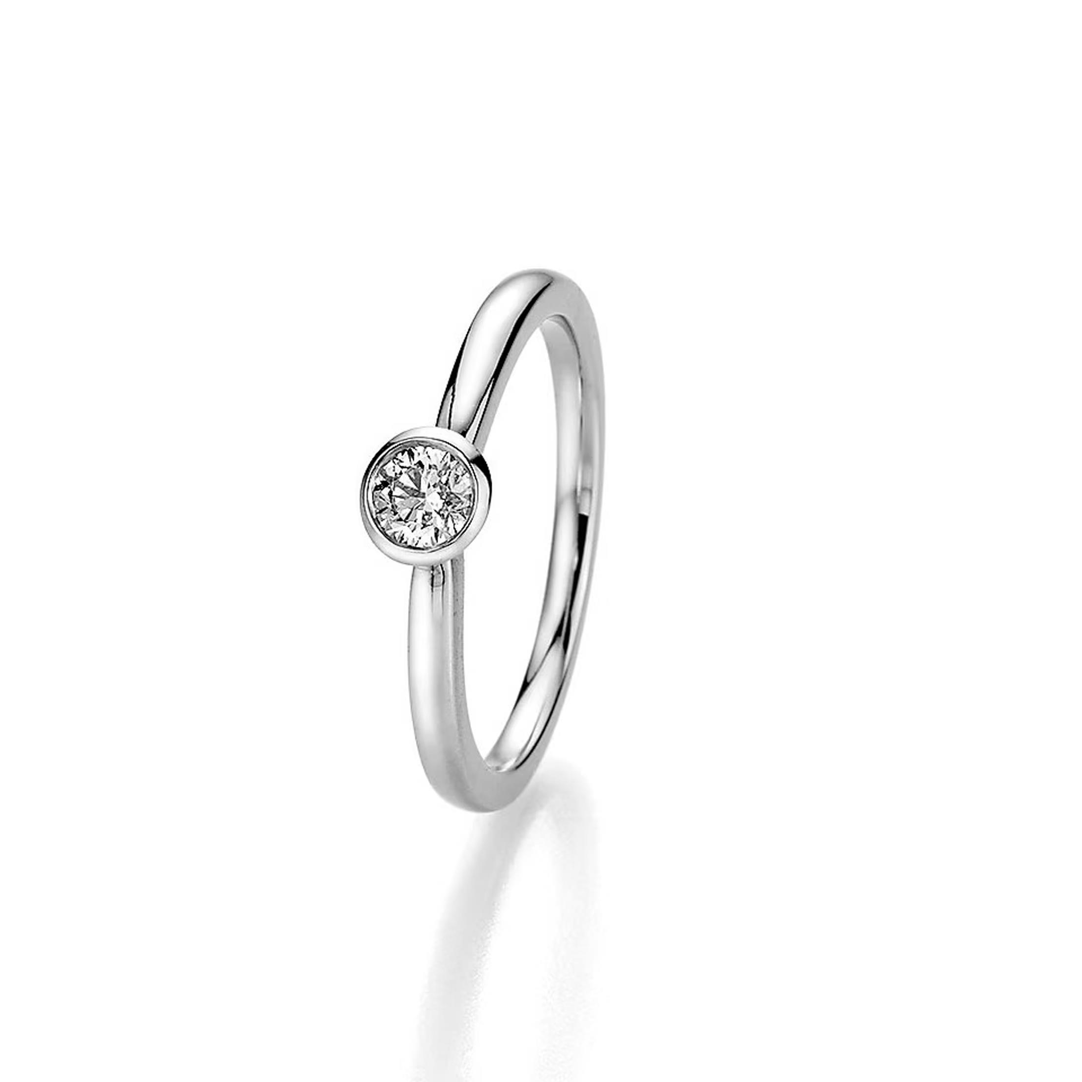 Antragsring I 585 Weißgold I 0.17ct