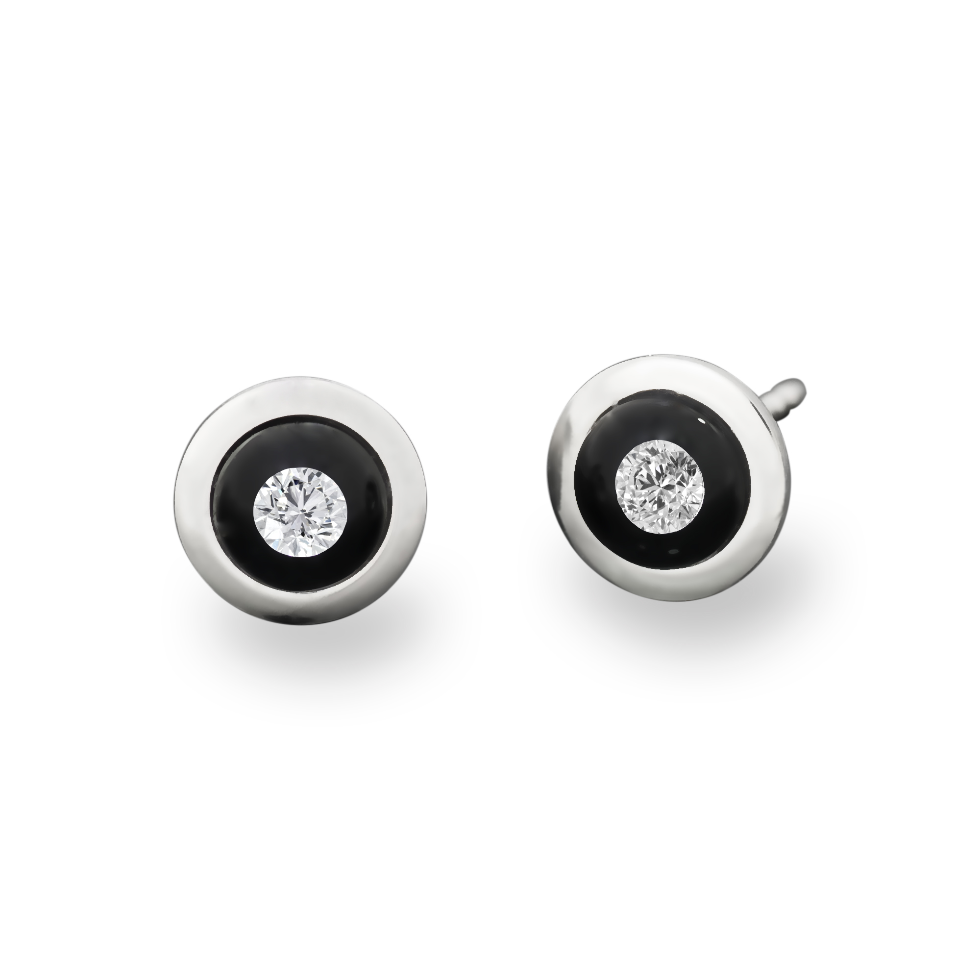 Ohrschmuck mit Brillant I Glasklar I Edelstahl