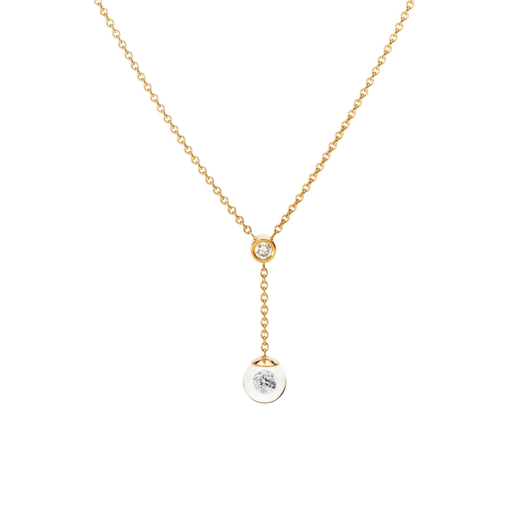 Halsschmuck I Glasklar I 8mm I 750 I 0.14ct.