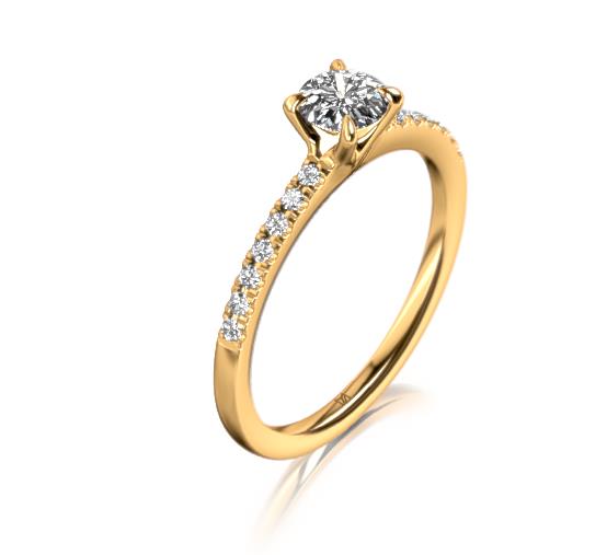 Antragsring I 750 Gold I 0,40ct. & 0,125ct. GVVS2
