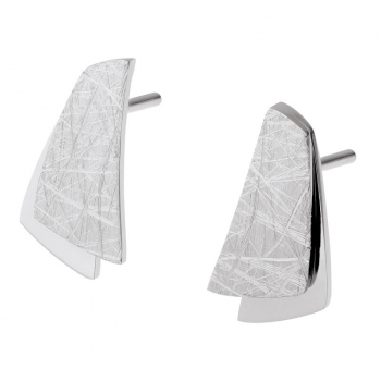 Ohrstecker, matt/poliert/gekra