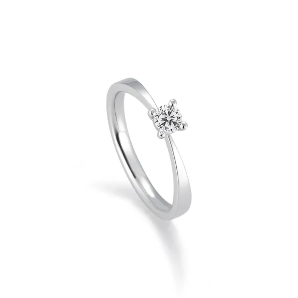 Antragsring I 585 Weißgold I 0,20ct