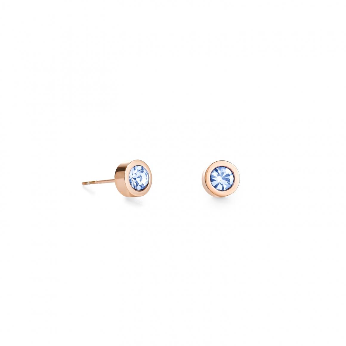 Ohrstecker rosé-hellblau