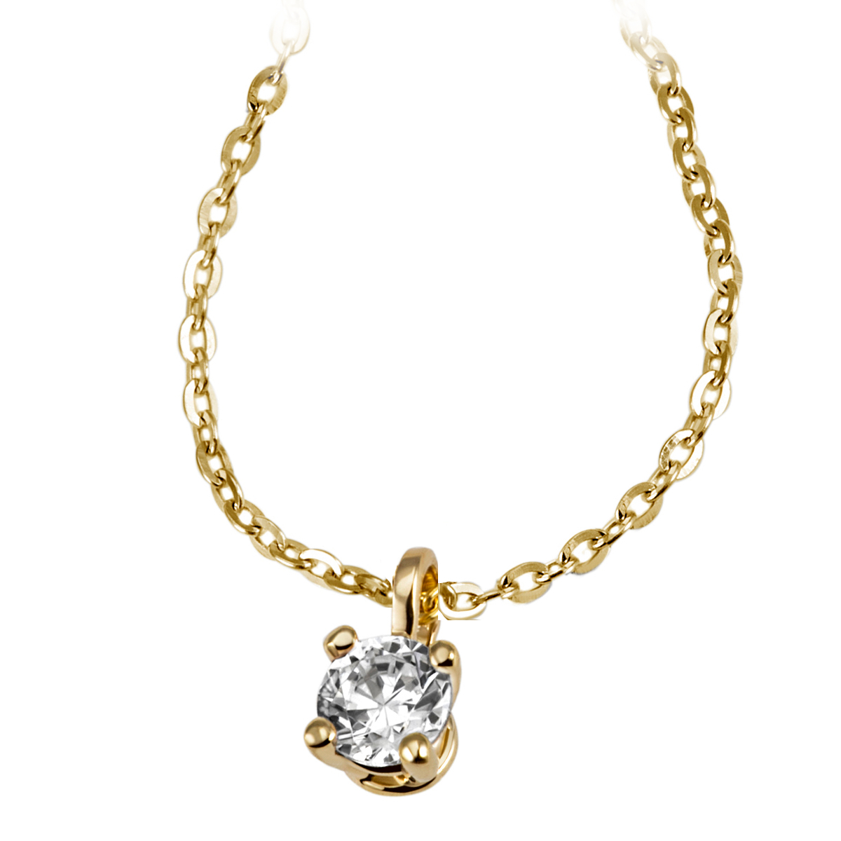 Brillantanhänger mit Kette I 585 I 0.10ct