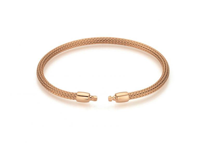 Armband Strickkette 750 18 Karat Rotgold