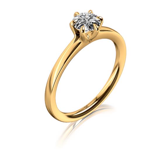 Solitairering I 0.50ct G/VVS I 750 Gold I 6er