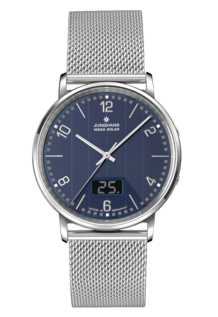 Herrenuhr I Milano Mega Solar I Junghans I blau