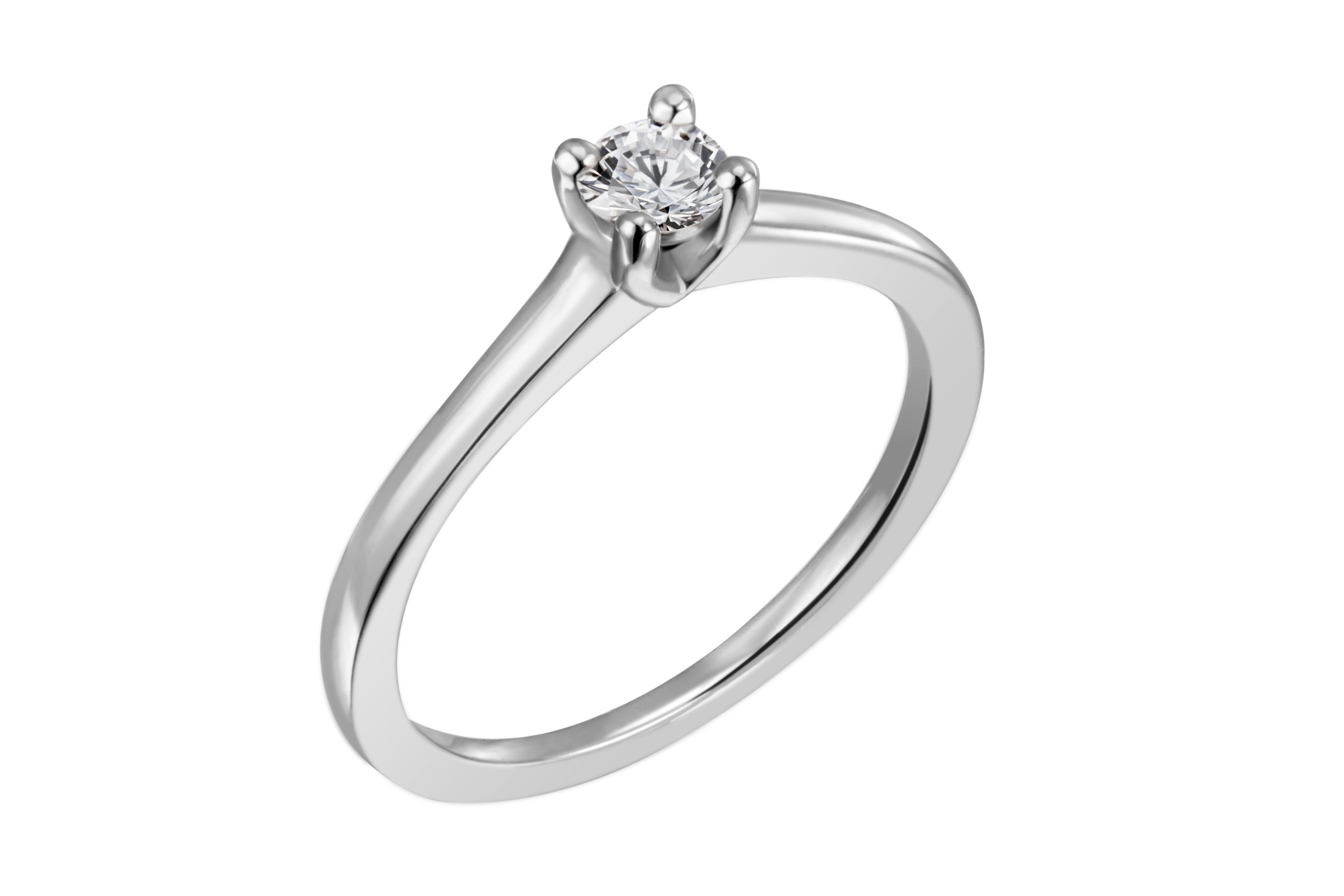 Antragsring mit Brillant I 585WG I 0.15ct