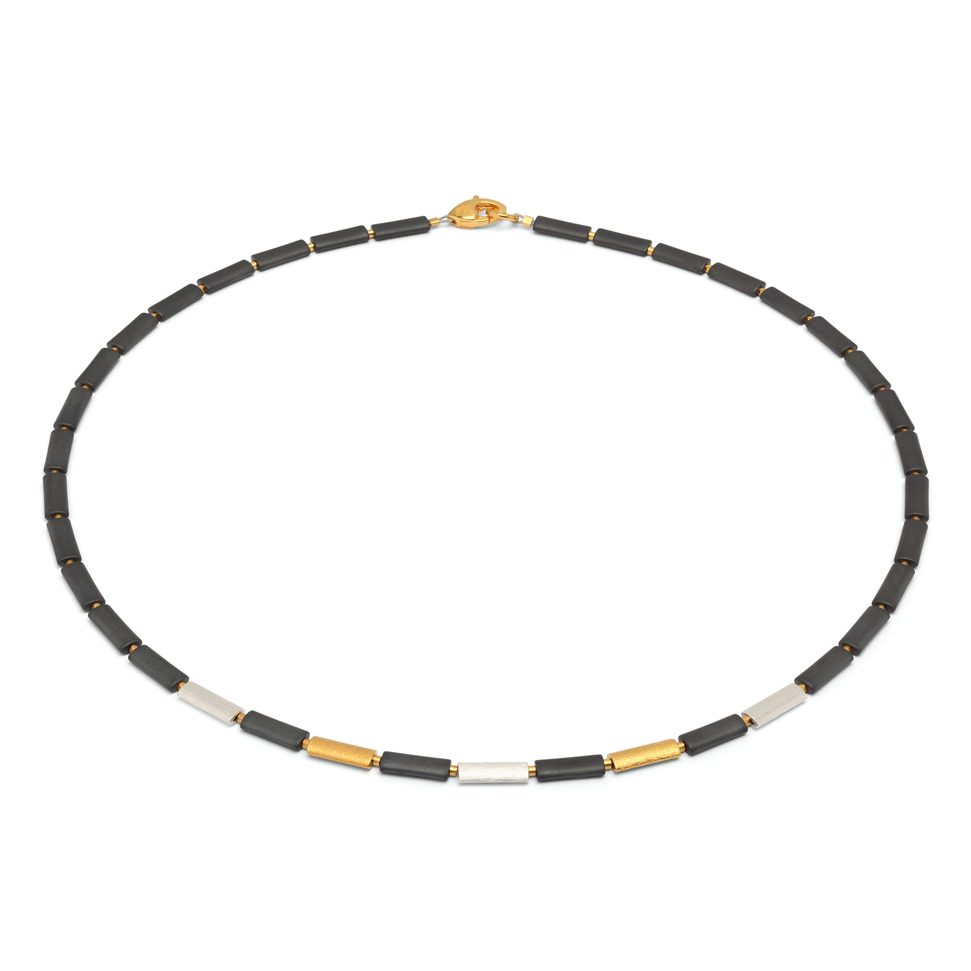 Collier mit Hämatin I 24-Karat-goldplattiert