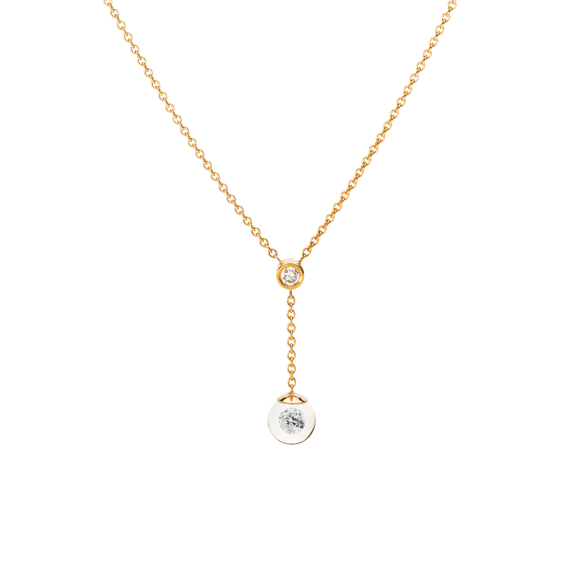 Halsschmuck I Glasklar I 8mm I 750 I 0.14ct.