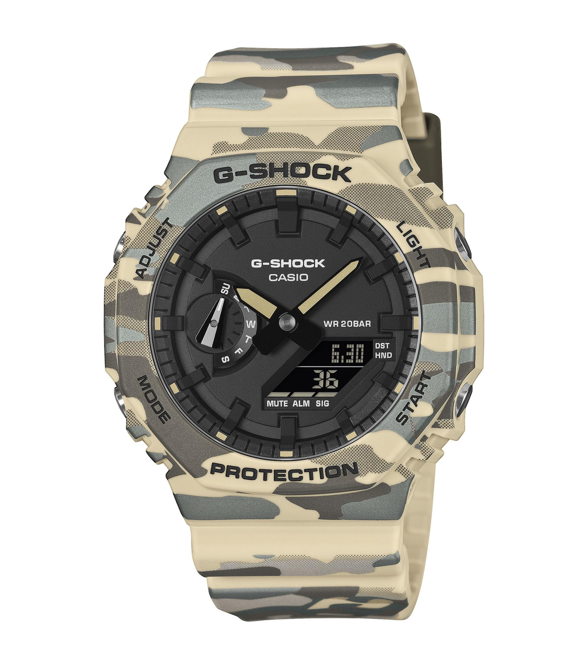 G-Shock I GA-2100CM-5AER I Camouflage sand