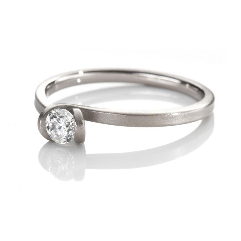 Solitärring I 950 Pt I Antragsring I 0.33ct.