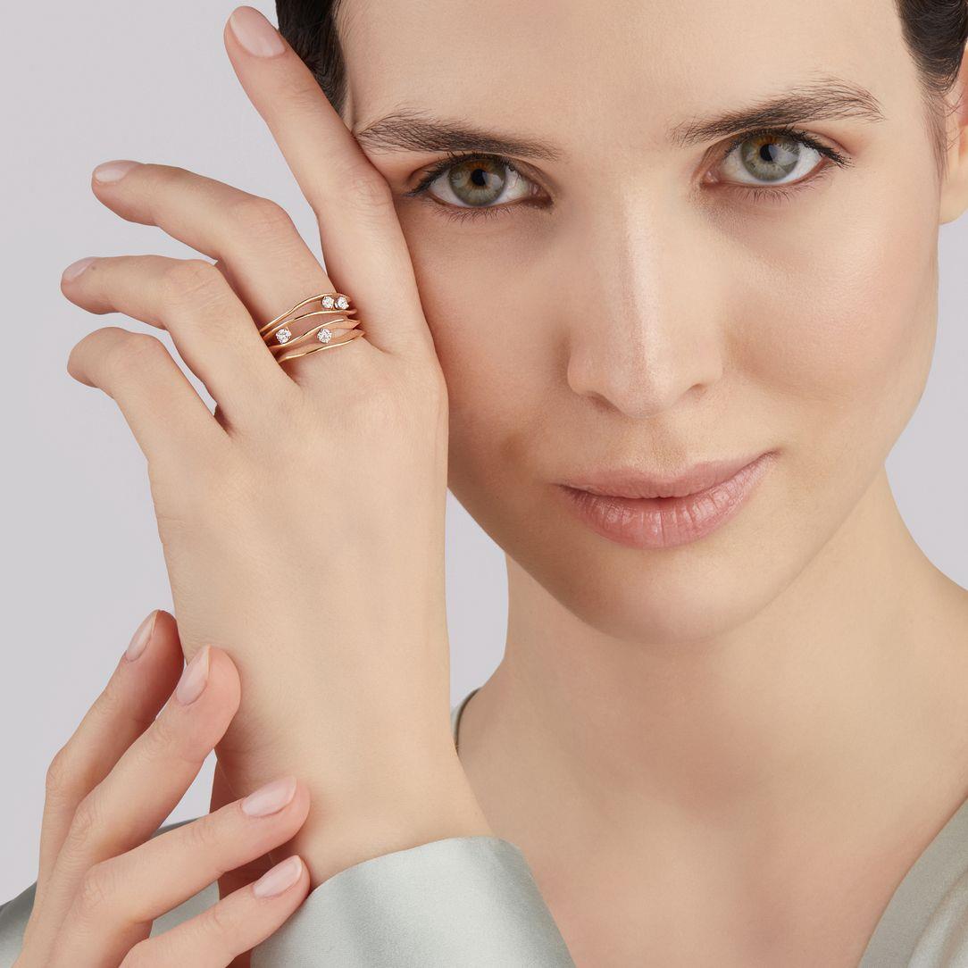 Brillantring I "Dune" I 750 Goldring I 0,27ct.